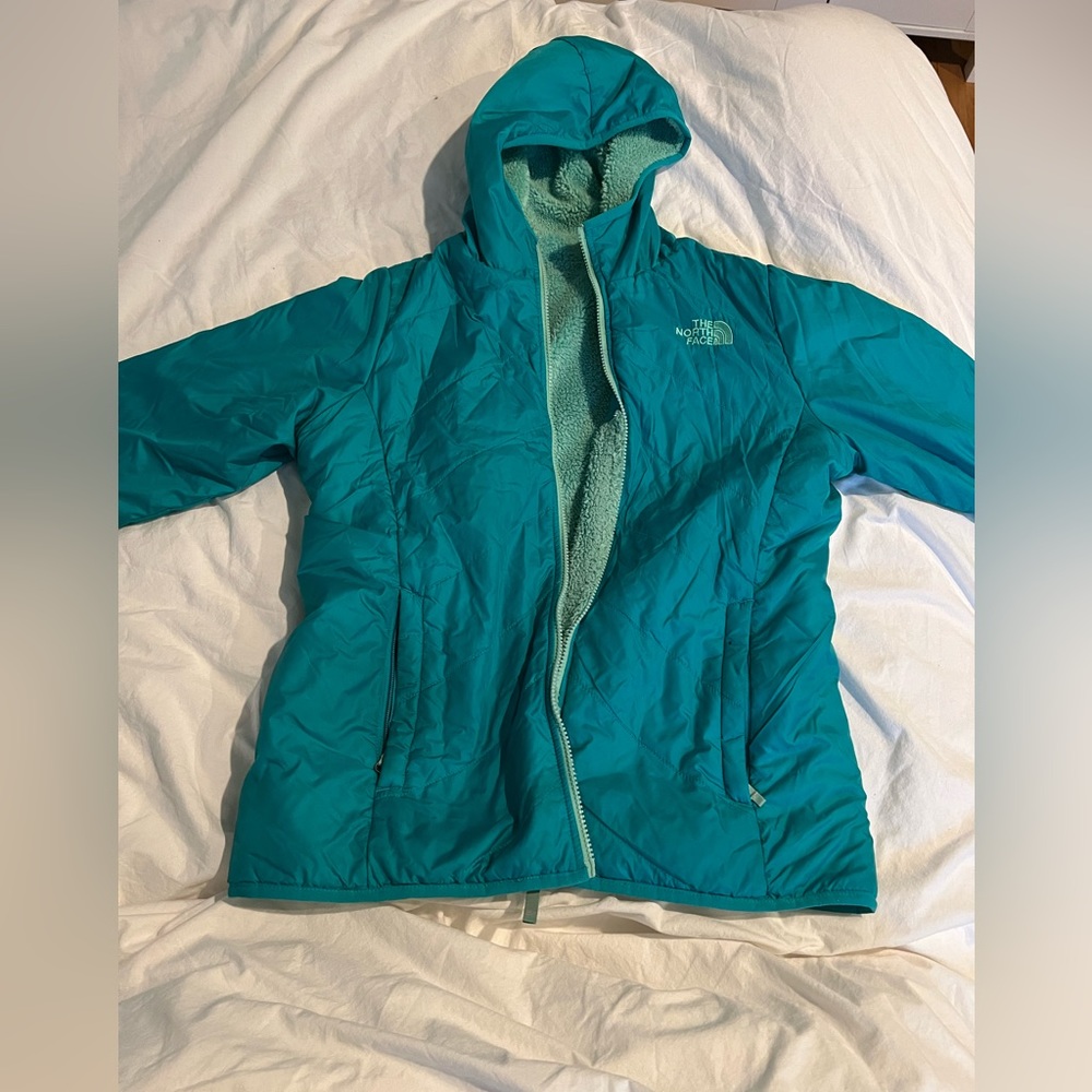 North Face Grils Jacket - two sided jacket in good condition